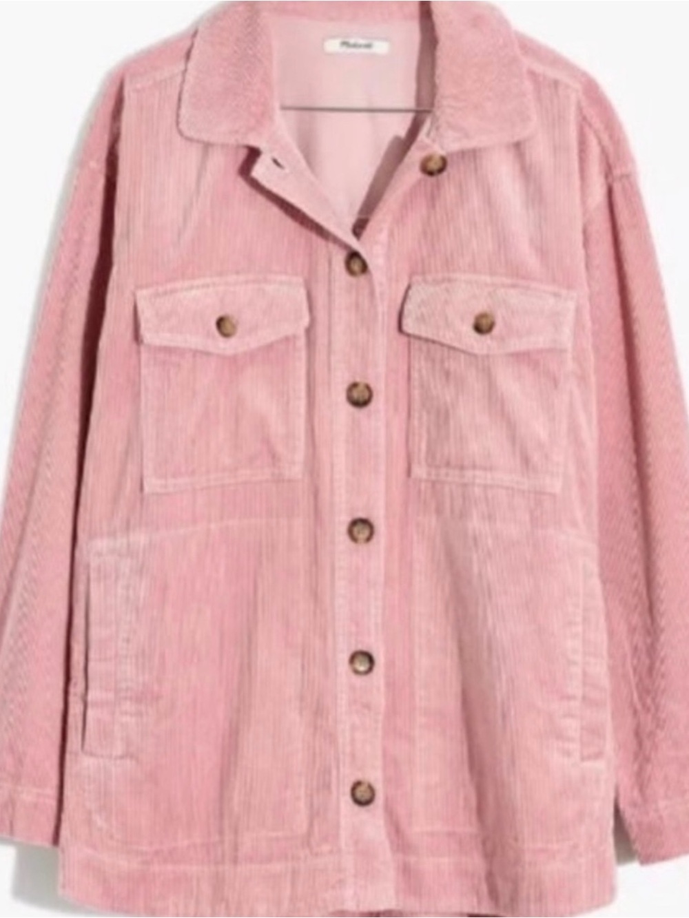 Madewell Pink Corduroy Shirt Jacket Sz Small